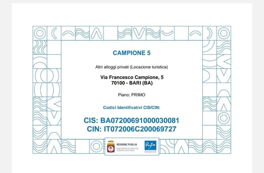 Appartement Campione 5 à Bari Extérieur photo
